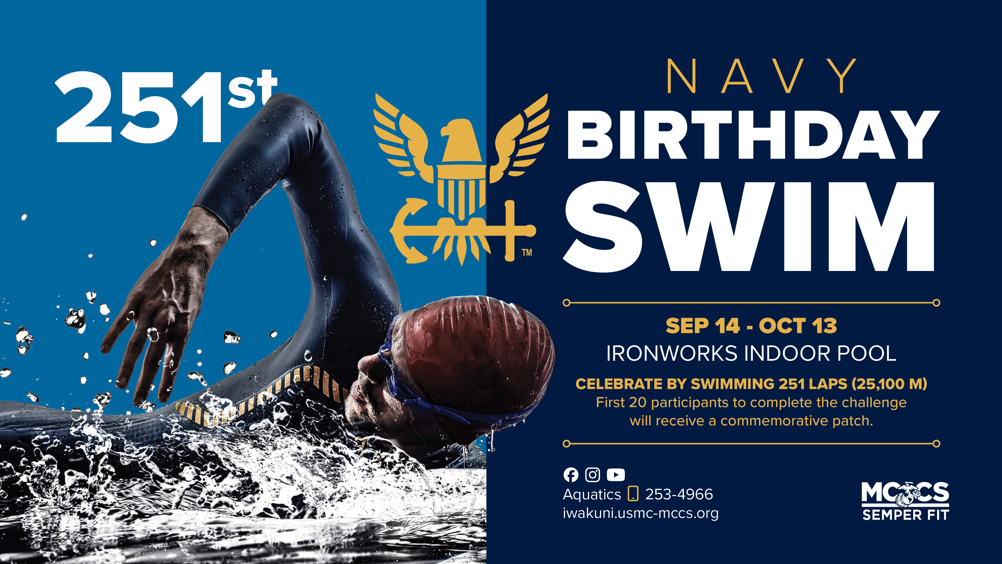 Navy Birthday Swim