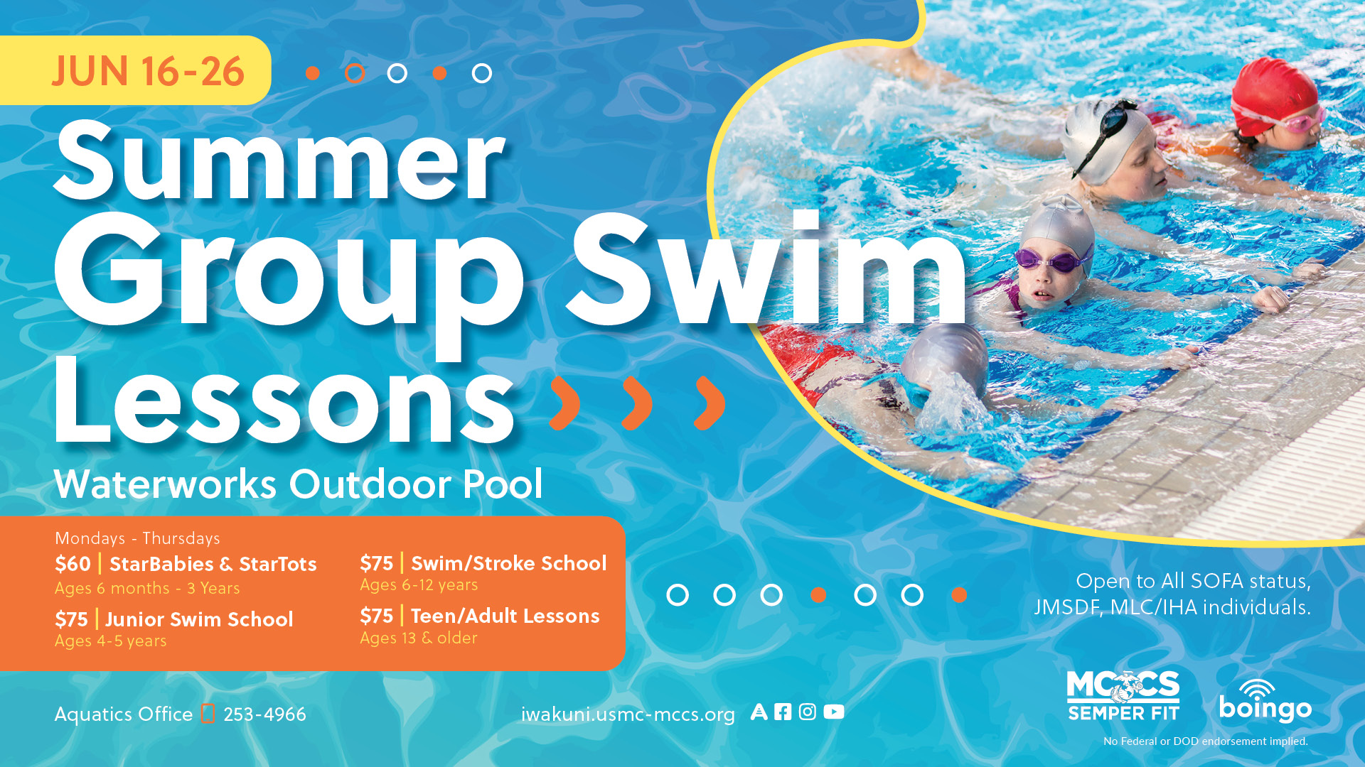 July Summer Group Swim Lessons
